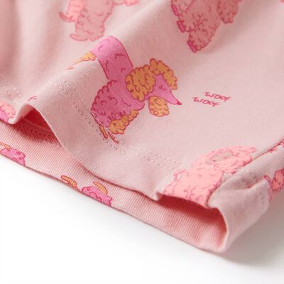 Pyjamas à manches courtes pour enfants rose clair 116