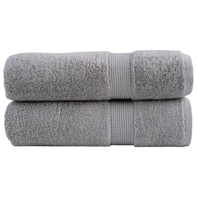 vidaXL Serviettes de douche de qualité supérieure SOLUND 2 pcs gris