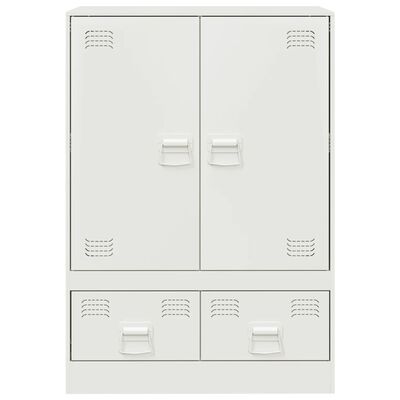 vidaXL Buffet haut blanc 67x39x95 cm acier