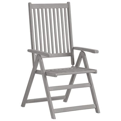 vidaXL Chaises inclinables de jardin lot de 3 et coussins Bois acacia