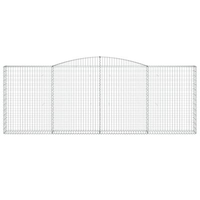 vidaXL Panier de gabions arqué 400x30x140/160 cm Fer galvanisé