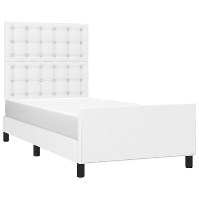 vidaXL Cadre de lit sans matelas blanc 90x200 cm similicuir