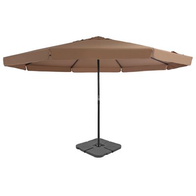 vidaXL Parasol de jardin avec base portable taupe