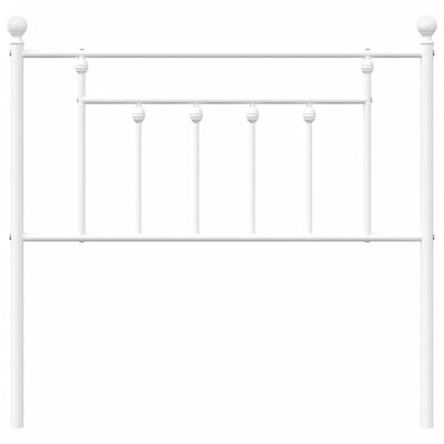 vidaXL Tête de lit métal blanc 90 cm