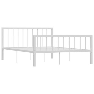 vidaXL Cadre de lit sans matelas blanc métal 140x200 cm