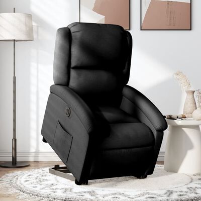 vidaXL Fauteuil inclinable électrique noir tissu