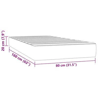 vidaXL Matelas à ressorts ensachés pour enfants rose 80x160 cm velours