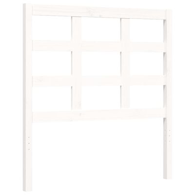 vidaXL Cadre de lit sans matelas blanc 90x200 cm bois massif