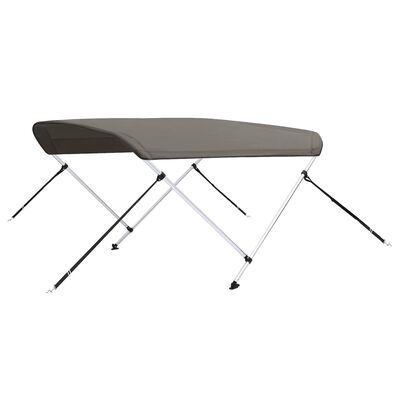 vidaXL Auvent bimini à 2 arceaux gris 180x150x110 cm