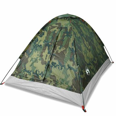 vidaXL Tente de camping à dôme 2 personnes camouflage imperméable