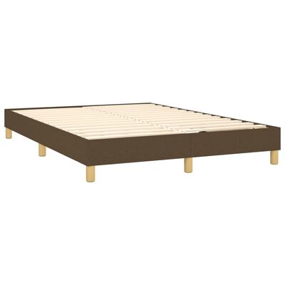 vidaXL Sommier à lattes de lit avec matelas Marron foncé 140x190 cm