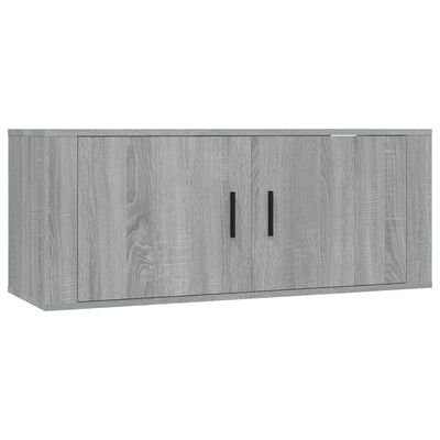 vidaXL Ensemble de meubles TV 3 pcs Sonoma gris Bois d'ingénierie