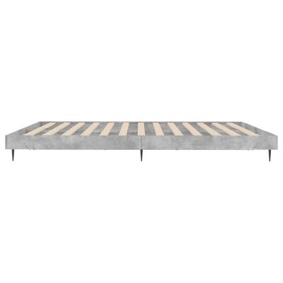 vidaXL Cadre de lit sans matelas gris béton 180x200 cm