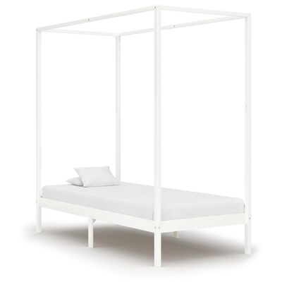 vidaXL Cadre de lit à baldaquin sans matelas bois massif 90x200 cm