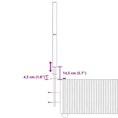 vidaXL Sommier à lattes de lit et matelas Gris clair 90x200 cm Velours