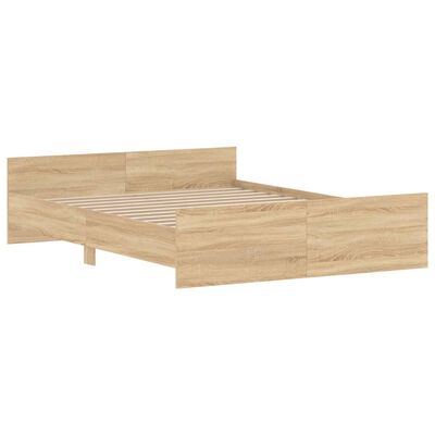 vidaXL Cadre de lit sans matelas chêne sonoma 140x200 cm