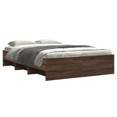 vidaXL Cadre de lit sans matelas chêne marron 140x200 cm