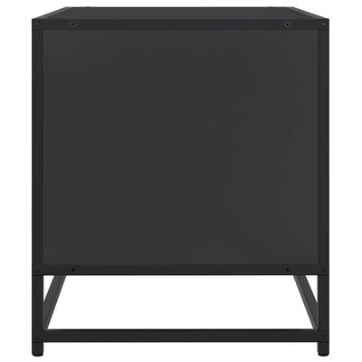 vidaXL Meuble TV noir 61x40x46 cm bois d'ingénierie et métal