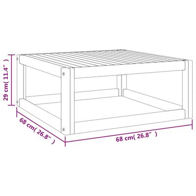 vidaXL Salon de jardin 3 pcs avec coussins bois massif d'acacia