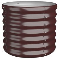 vidaXL Jardinière de jardin Acier enduit de poudre 40x40x36 cm Marron