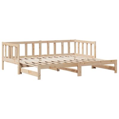 vidaXL Lit de jour et lit gigogne et tiroirs 90x190 cm bois pin massif