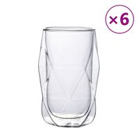 vidaXL Tasses en verre à double paroi 6 pcs 450 ml