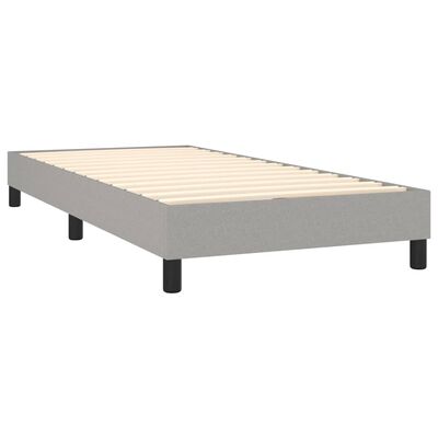 vidaXL Sommier à lattes de lit avec matelas Gris clair 80x200 cm Tissu