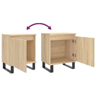 vidaXL Tables de chevet 2pcs chêne sonoma 40x30x50cm bois d'ingénierie