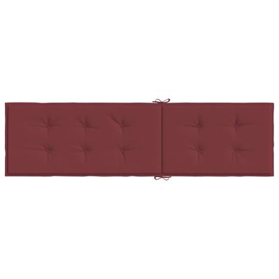 vidaXL Coussin de chaise longue rouge bordeaux mélangé (75+105)x50x3cm