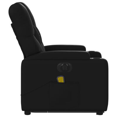 vidaXL Fauteuil inclinable de massage électrique noir similicuir