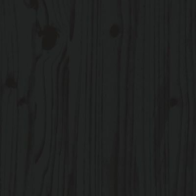 vidaXL Lit empilable Noir 80x200 cm Bois de pin massif
