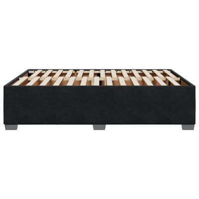 vidaXL Cadre de lit sans matelas noir 140x190 cm velours