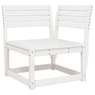 vidaXL Salon de jardin 5 pcs blanc bois massif de pin