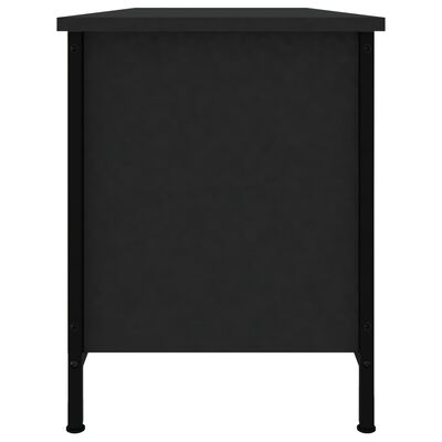 vidaXL Meuble TV noir 102x35x45 cm bois d'ingénierie