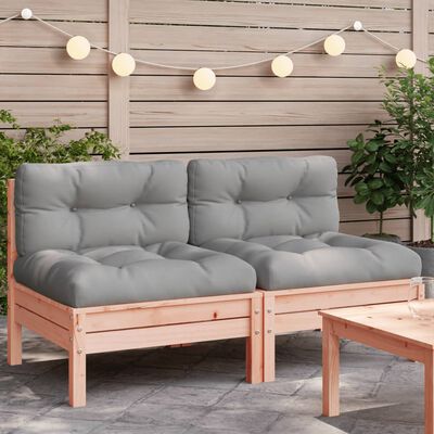 vidaXL Canapé de jardin sans accoudoirs et coussins 2 pcs bois douglas