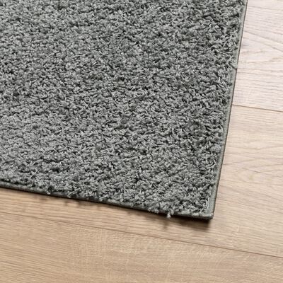 vidaXL Tapis shaggy PAMPLONA poils longs moderne vert 80x200 cm