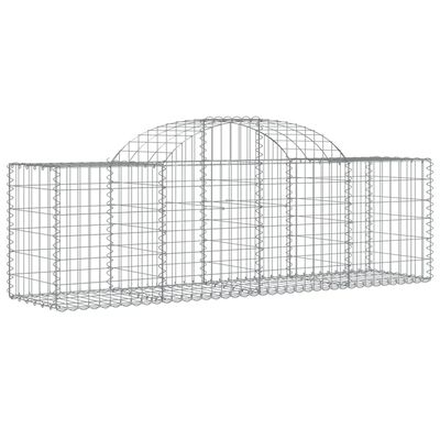 vidaXL Paniers à gabions arqués 11 pcs 200x50x60/80 cm Fer galvanisé