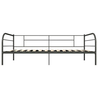 vidaXL Cadre de lit de repos sans matelas gris métal 90x200 cm