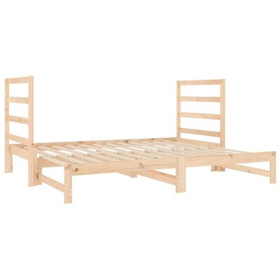 vidaXL Lit coulissant 2x(90x190) cm Bois de pin massif