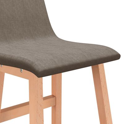 vidaXL Tabourets de bar lot de 2 taupe tissu