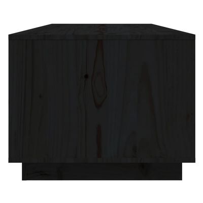 vidaXL Table basse Noir 110x50x40 cm Bois massif de pin