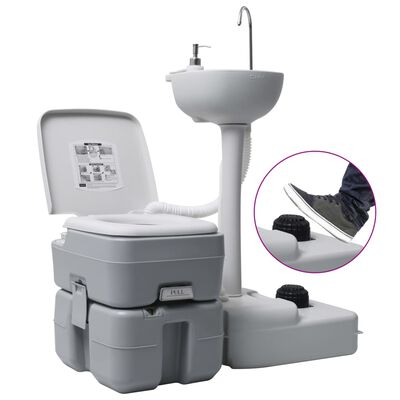 vidaXL Ensemble de toilette support de lavage des mains réservoir eau