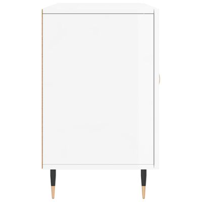 vidaXL Buffet blanc brillant 100x36x60 cm bois d'ingénierie