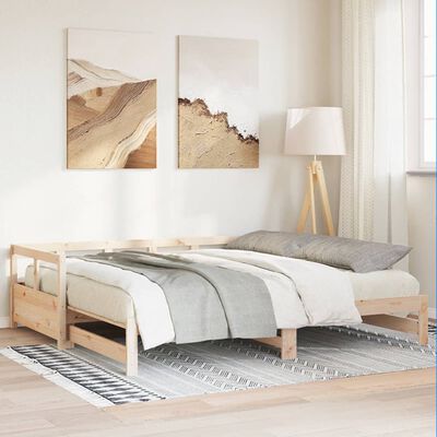 vidaXL Lit de jour sans matelas 80x200 cm bois de pin massif