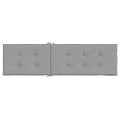 vidaXL Coussin de chaise de terrasse gris (75+105)x50x4 cm