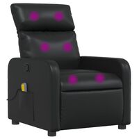 vidaXL Fauteuil de massage inclinable Noir Similicuir