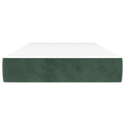 vidaXL Matelas de lit à ressorts ensachés Vert foncé 90x190x20 cm