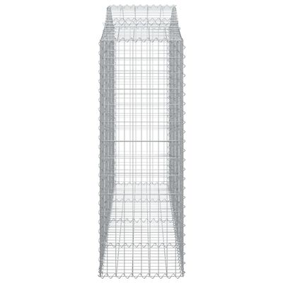 vidaXL Paniers à gabions arqués 2 pcs 200x50x140/160 cm Fer galvanisé