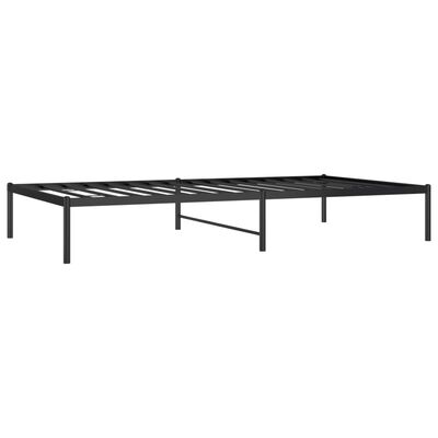 vidaXL Cadre de lit métal sans matelas noir 107x203 cm