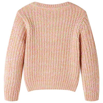 Pull-over tricoté pour enfants rose doux 116